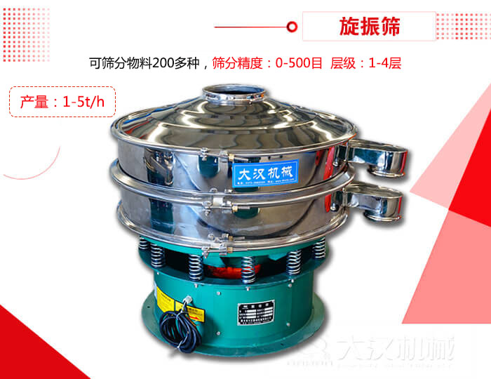 旋振篩可以特殊定制有：材質(zhì)方面包括：碳鋼，不銹鋼，全不銹鋼層級方面包括：單層，雙層，三層，四層等